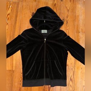 Juicy Couture Navy Velour Zip Up Hoodie